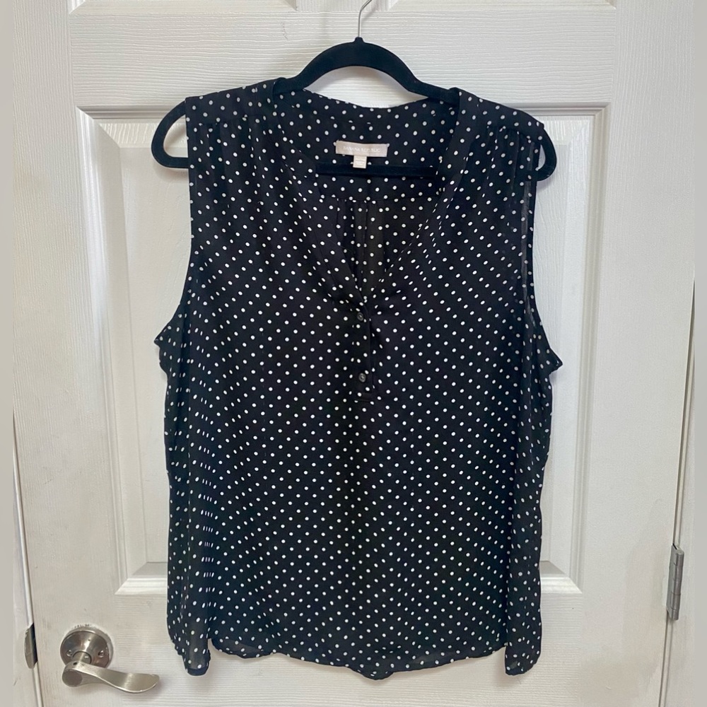 Banana Republic polka dot blouse